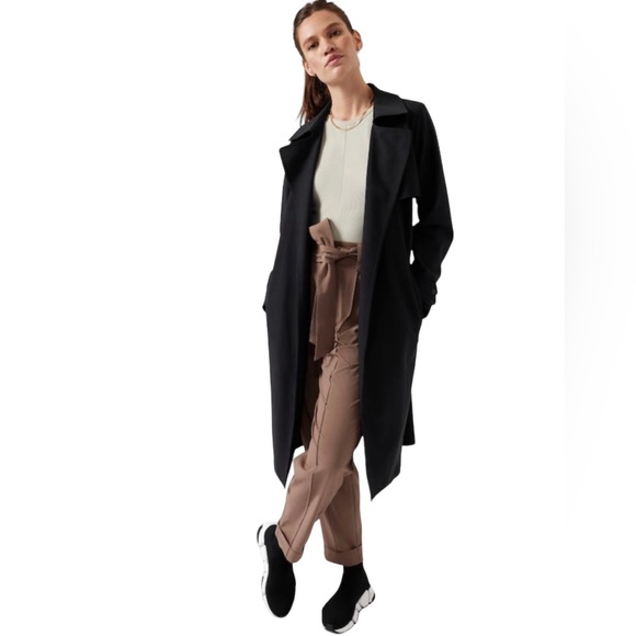 Athleta Jackets & Blazers - Athleta Black Stellar Trench XL